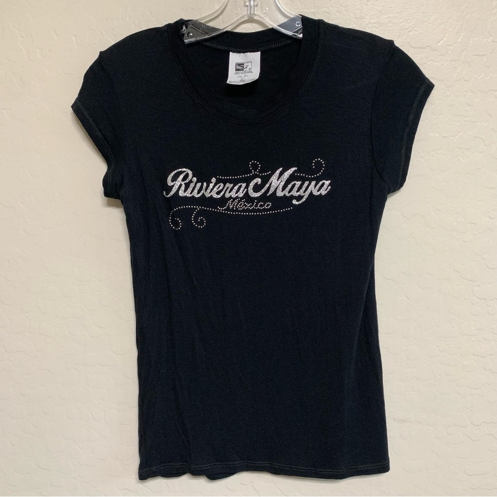 Riviera Maya Mexico Women's Black T-Shirt